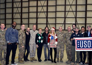 Gen. Campbell and Gen. Dunford with the USO Tour in Bagram Air Field