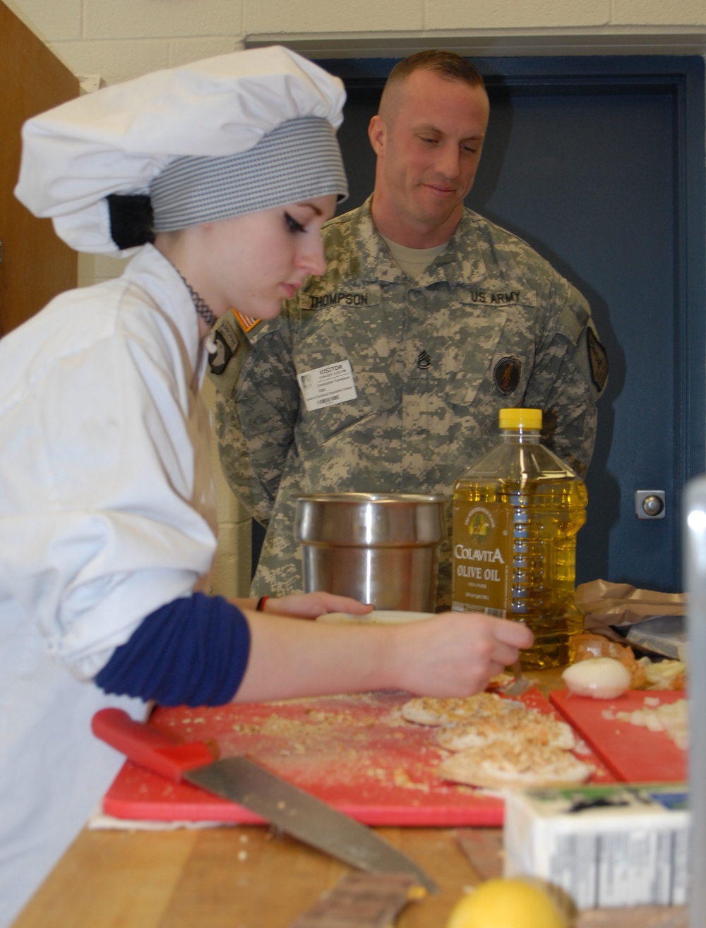 Student chefs meet New York Army National Guard MRE challenge