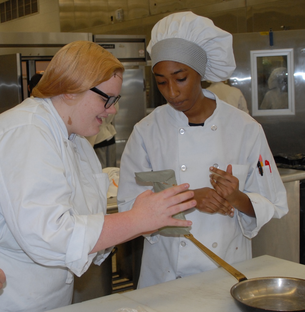 Student chefs meet New York Army National Guard MRE challenge