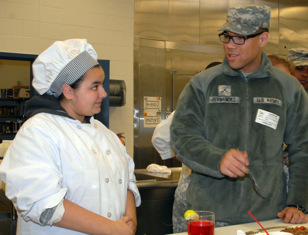 Student chefs meet New York Army National Guard MRE challenge