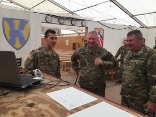 Army VIPs visit alliance-building 16th Sustainment Brigade Soldiers in Romania