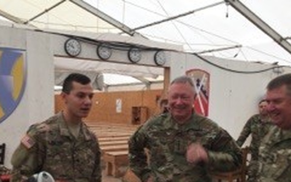Army VIPs visit alliance-building 16th Sustainment Brigade Soldiers in Romania