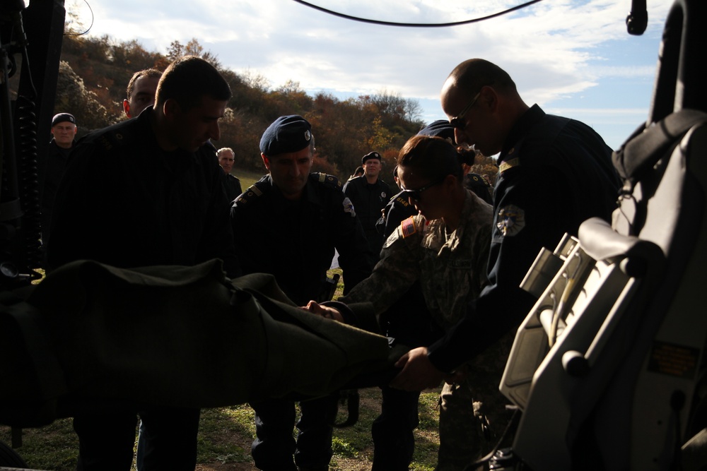 Kosovo Border Police, KFOR conduct medevac training on Administrative Boundary Line