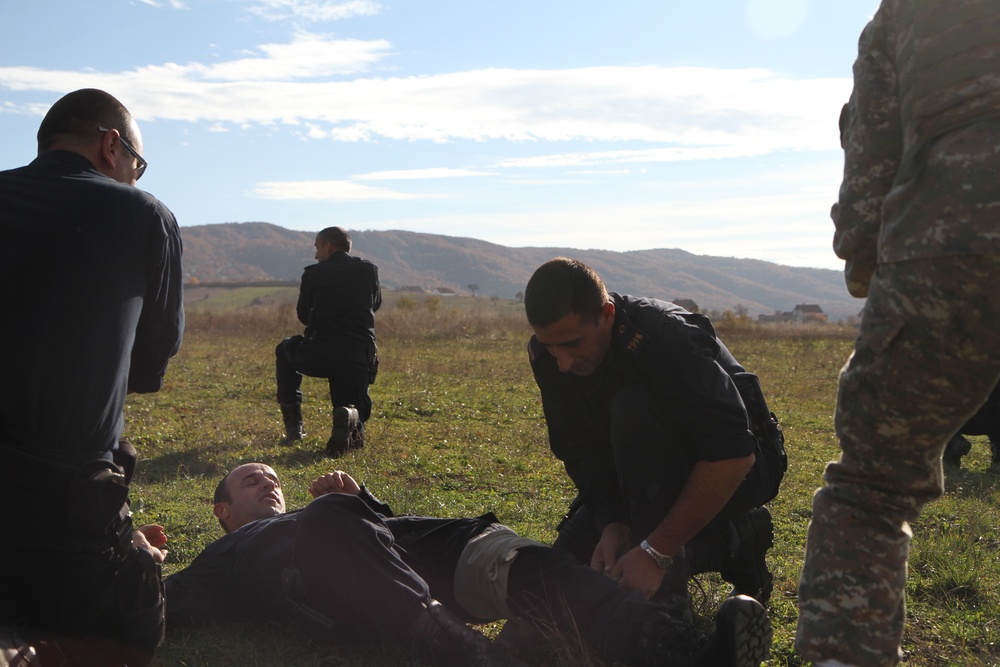 Kosovo Border Police, KFOR conduct medevac training on the Administrative Boundary Line