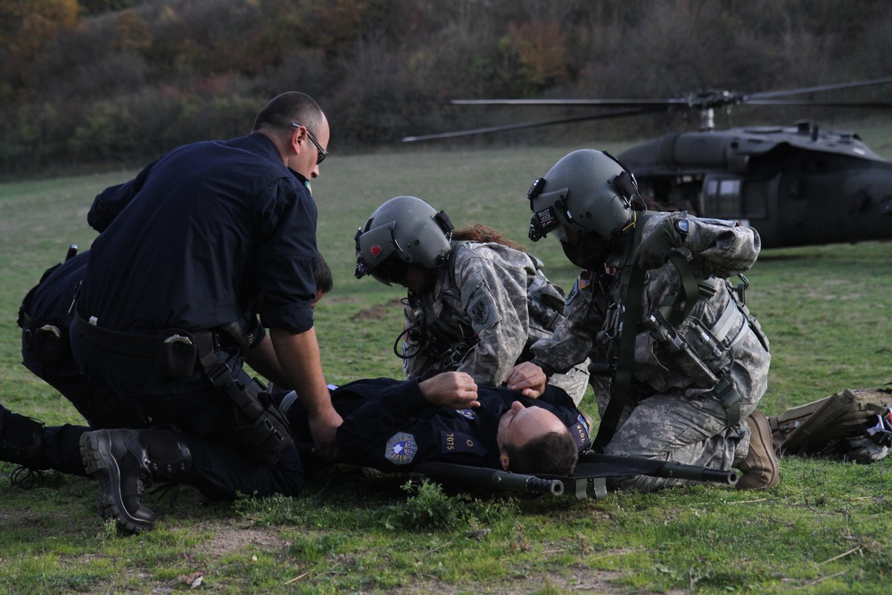 Kosovo Border Police, KFOR conduct medevac training on the Administrative Boundary Line