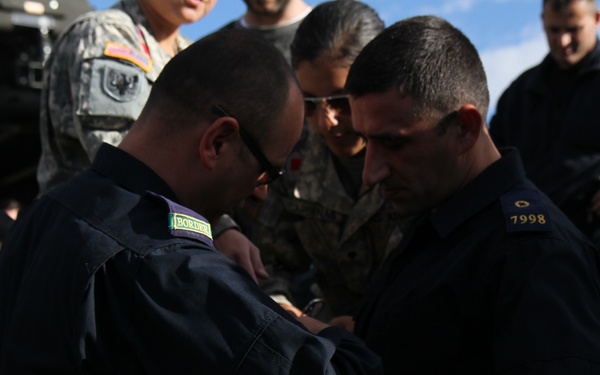 Kosovo Border Police and KFOR conduct medevac training on the Administrative Boundary Line