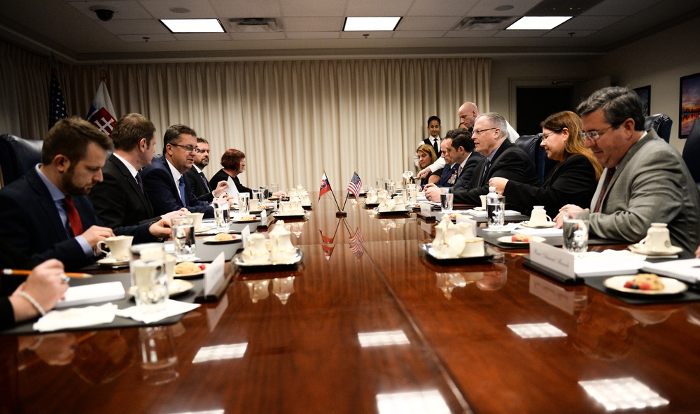 Deputy secretary of defense meets with the Slovak Republic's MoD Martin Glvac