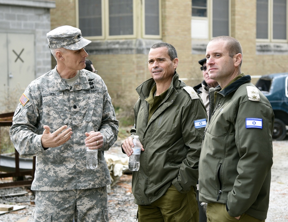 Israeli Home Front Command tour of Muscatatuck Urban Training Center