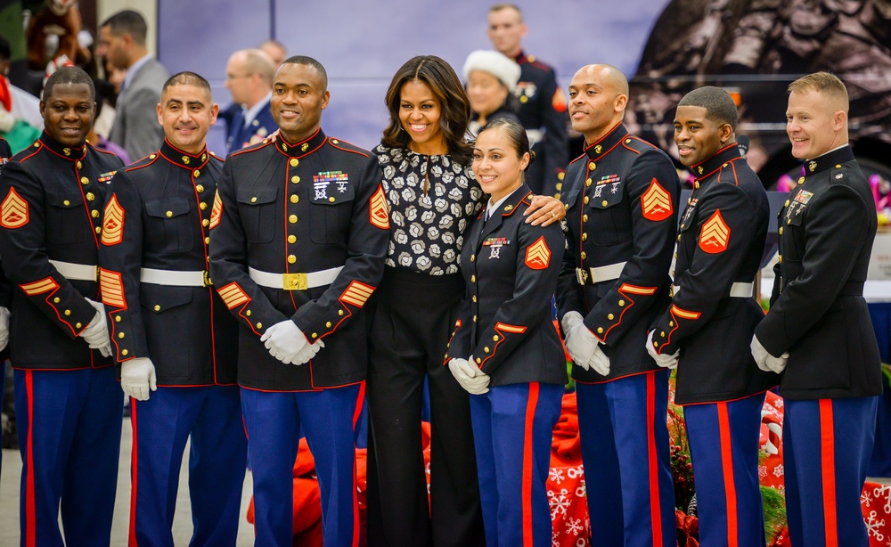 First lady Michelle Obama supports annual Toys for Tots drive