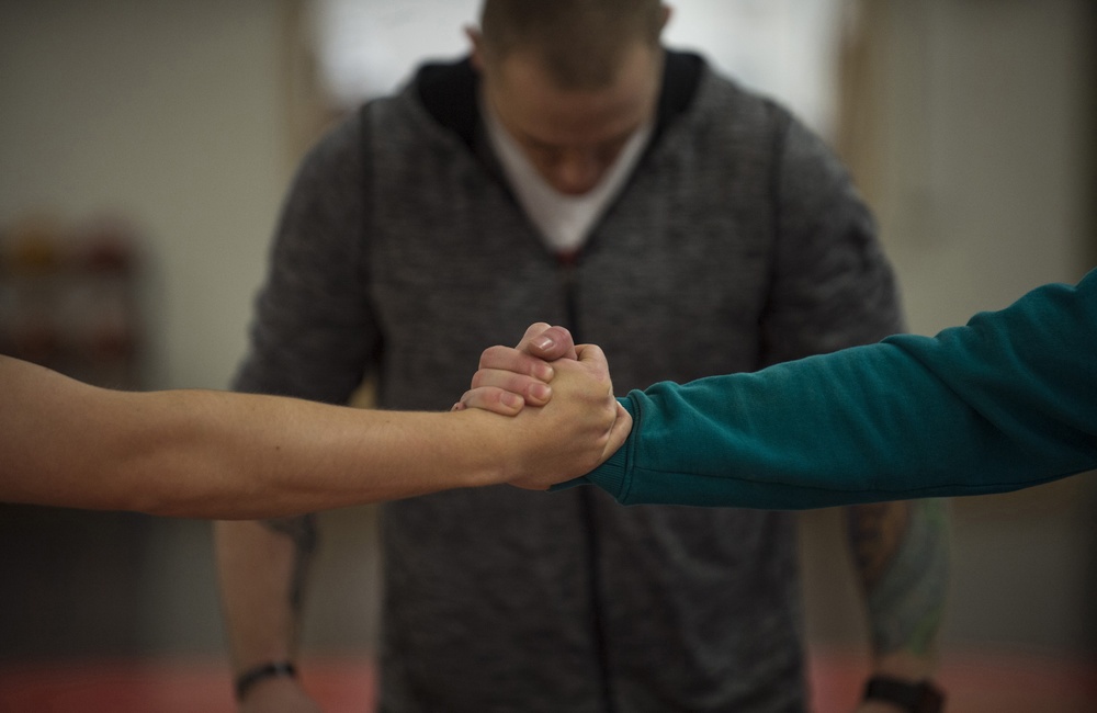 USAF Airmen compete in 7th MSC Combatives Tournament