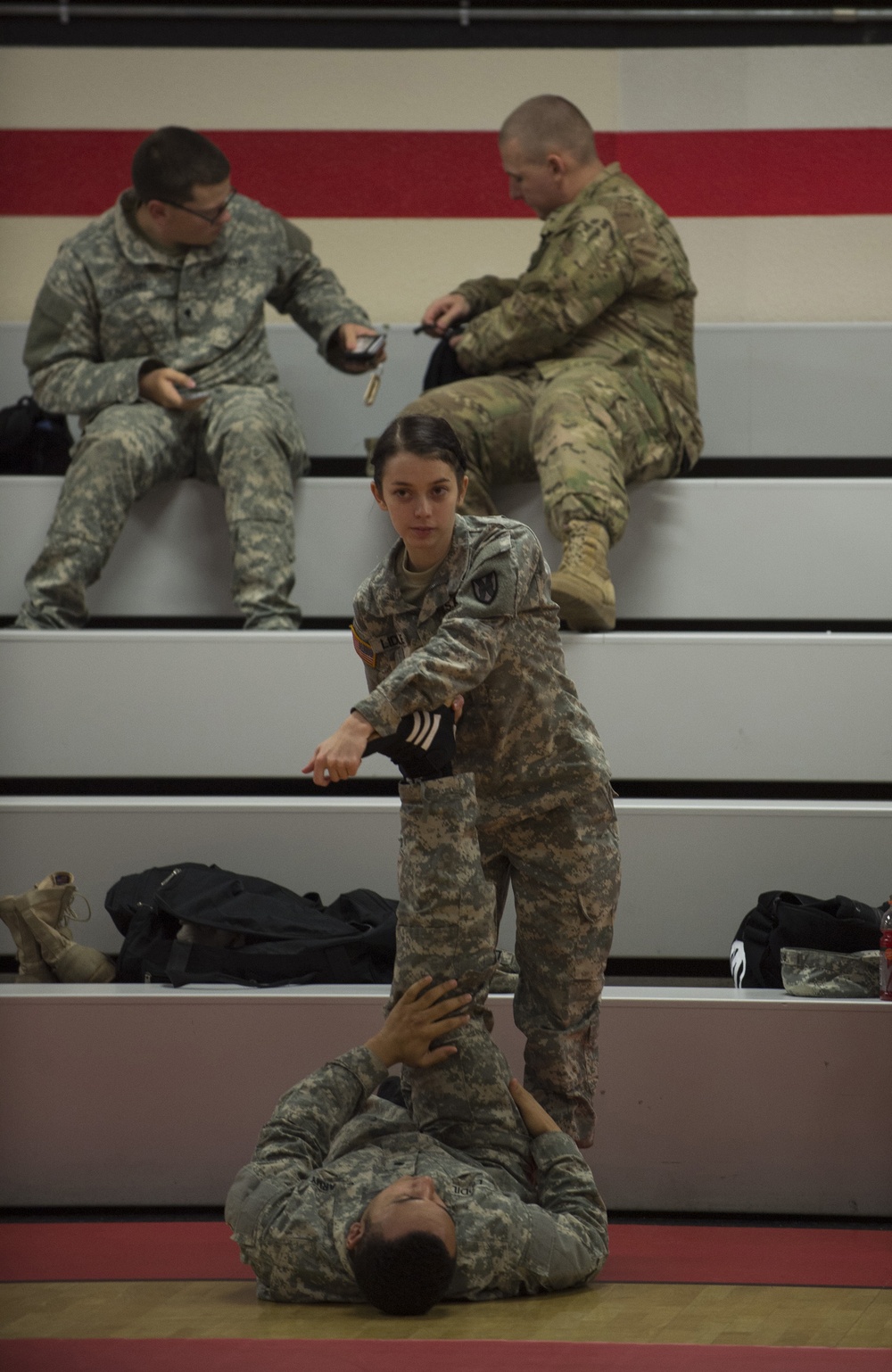 USAF Airmen compete in 7th MSC Combatives Tournament