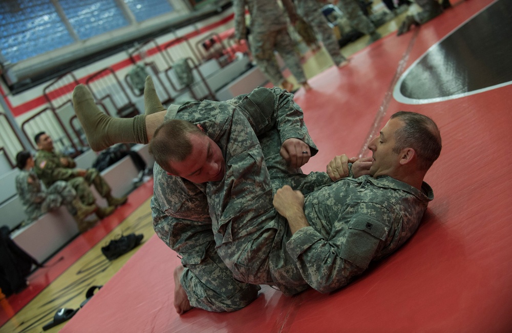 USAF Airmen compete in 7th MSC Combatives Tournament