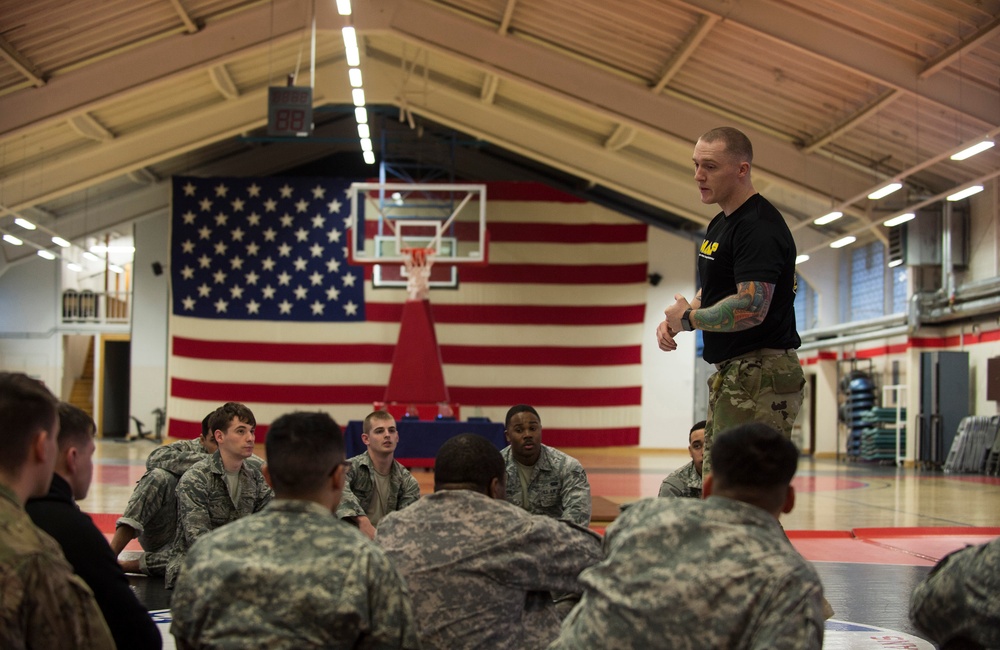 USAF Airmen compete in 7th MSC Combatives Tournament