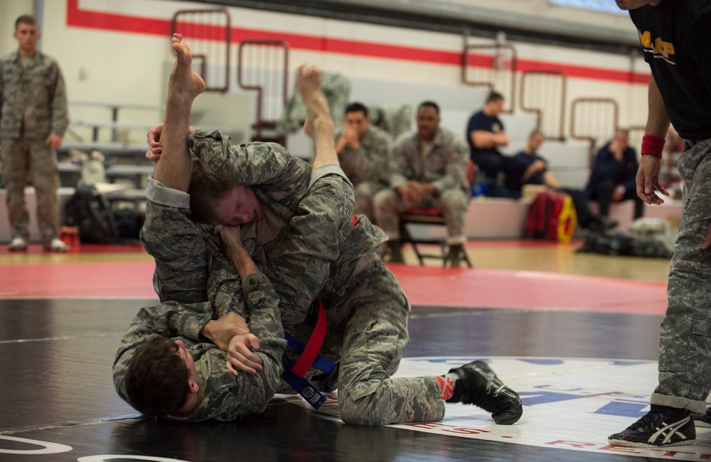 USAF Airmen compete in 7th MSC Combatives Tournament