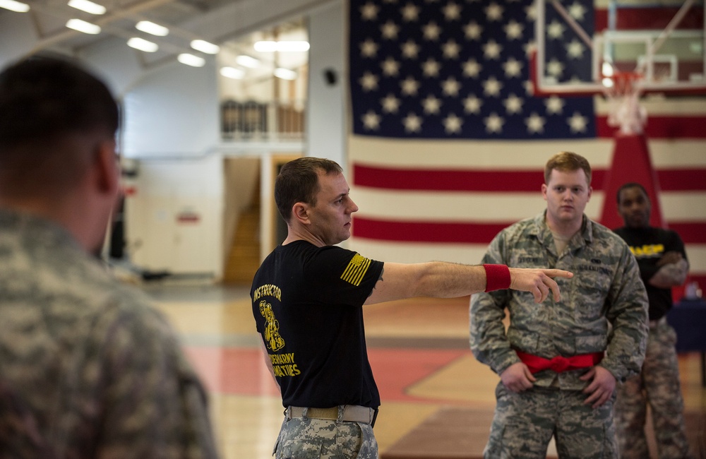 USAF Airmen compete in 7th MSC Combatives Tournament