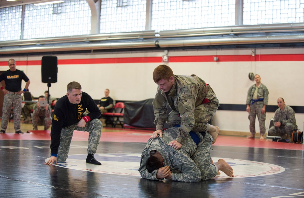 USAF Airmen compete in 7th MSC Combatives Tournament