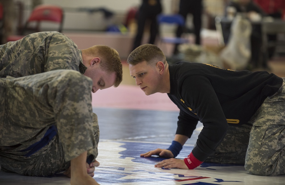 USAF Airmen compete in 7th MSC Combatives Tournament