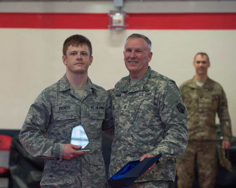 USAF Airmen compete in 7th MSC Combatives Tournament