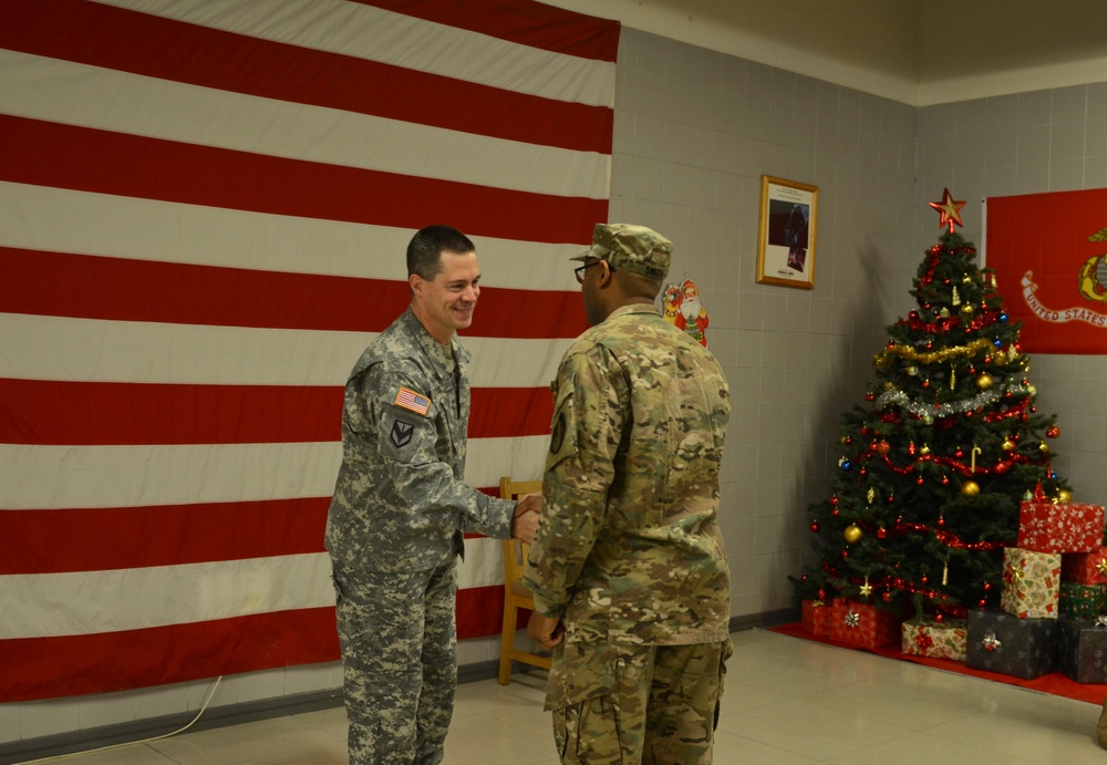 Master Sgt. Smith gets promoted overseas