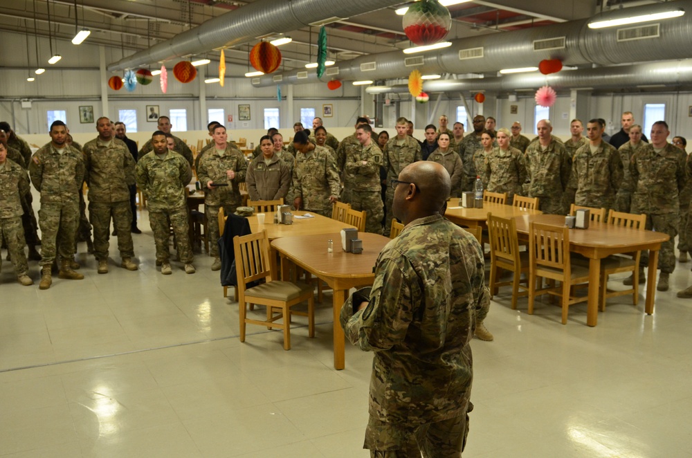 Master Sgt. Smith gets promoted overseas