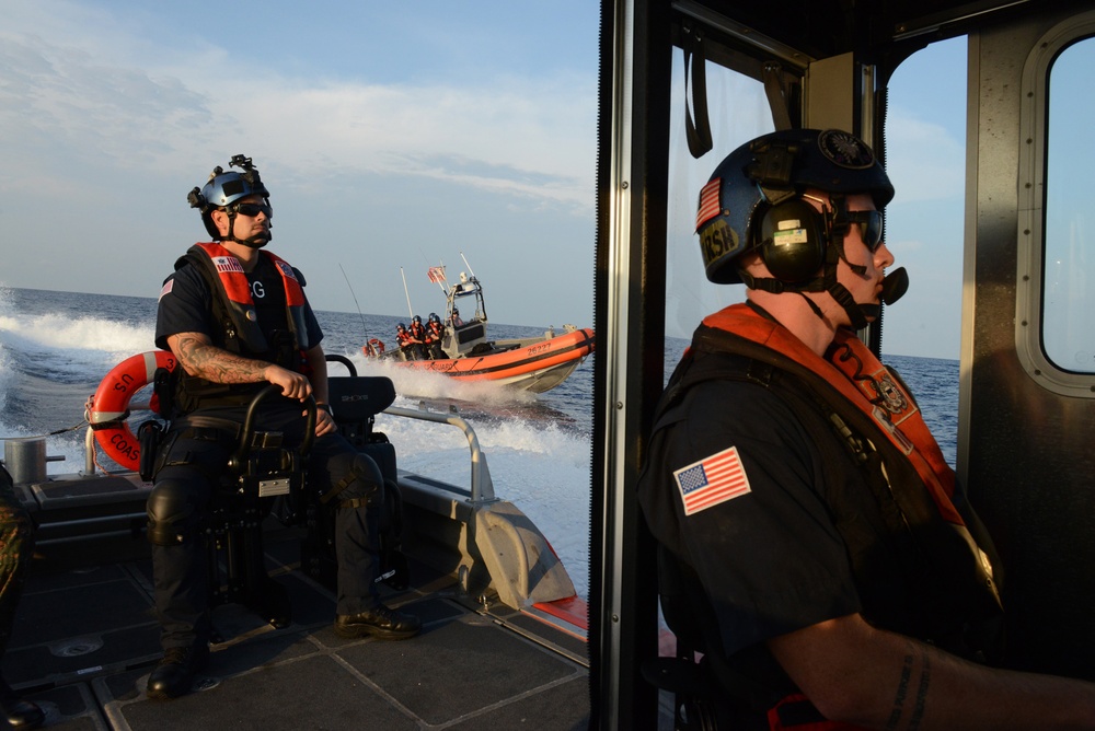 USCGC Stratton crew conducts pursuit training in Eastern Pacific
