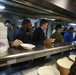 U.S. Marines and families enjoy an ice cream social