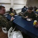 U.S. Marines and families enjoy an ice cream social