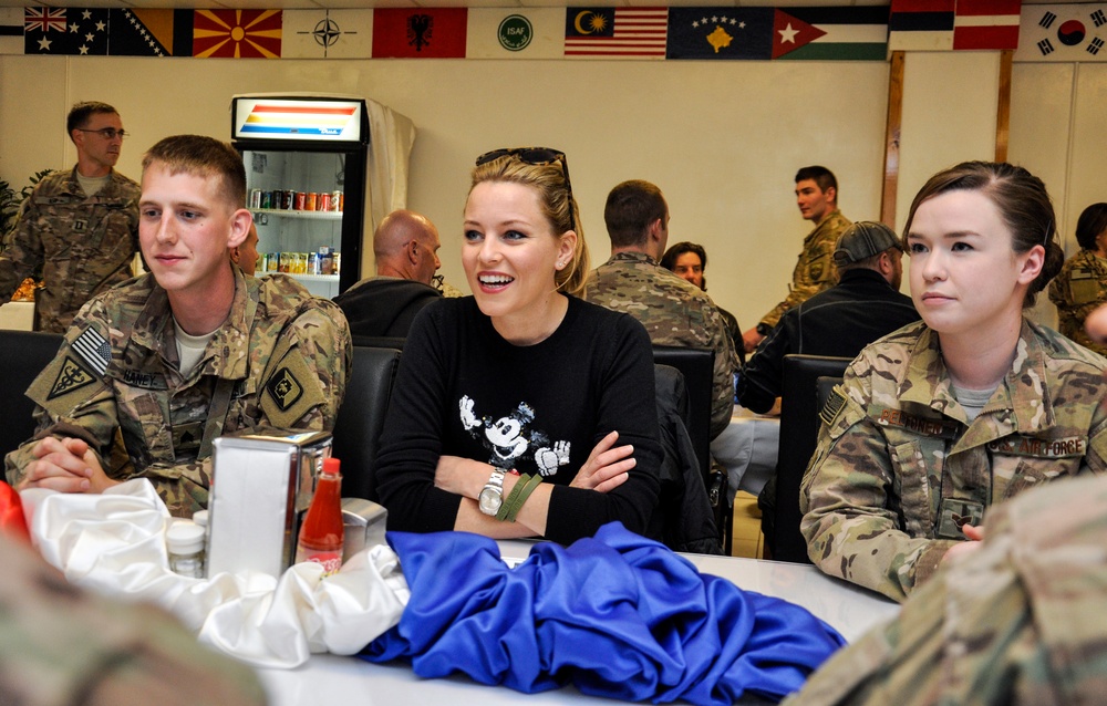 Bagram USO holiday troop visit
