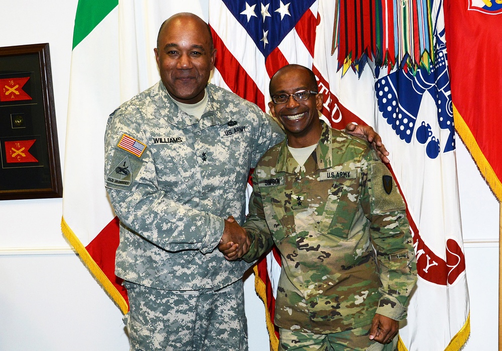 Maj. Gen. James E. Simpson visited at Caserma Ederle in Vicenza, Italy