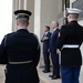 Secretary of defense renders honors during the hosts an enhanced honor cordon welcoming the United Kingdom's Secretary of State for Defense Michael Fallon