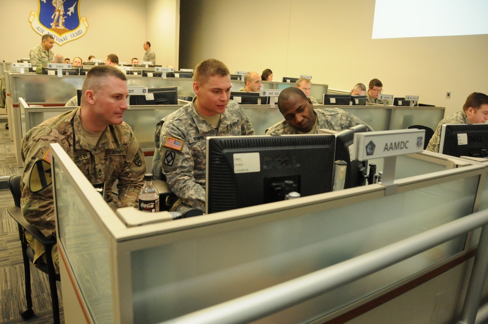 32nd Army and Air Missile Defense Command at home on air operations floor during Virtual Flag 16-1