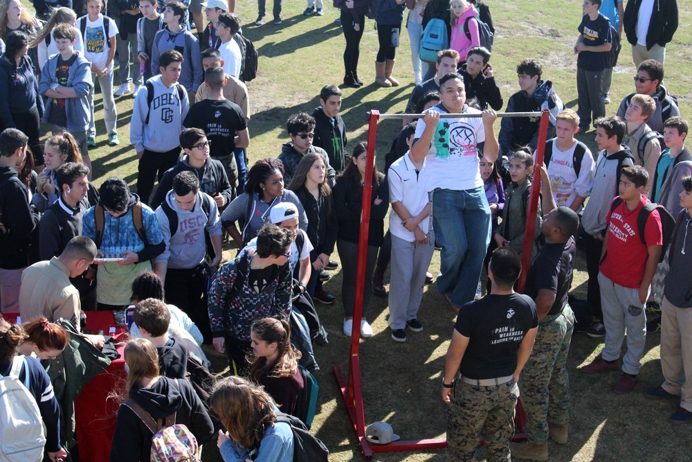 Marines, Action Sports Athletes deliver anti-bullying message to LA high schools