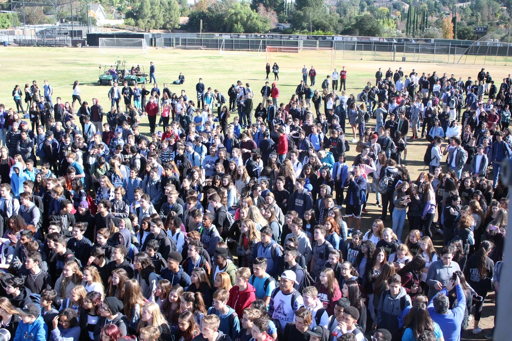 Marines, Action Sports Athletes deliver anti-bullying message to LA high schools
