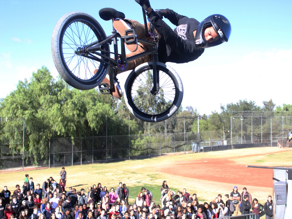 Marines, Action Sports Athletes deliver anti-bullying message to LA high schools