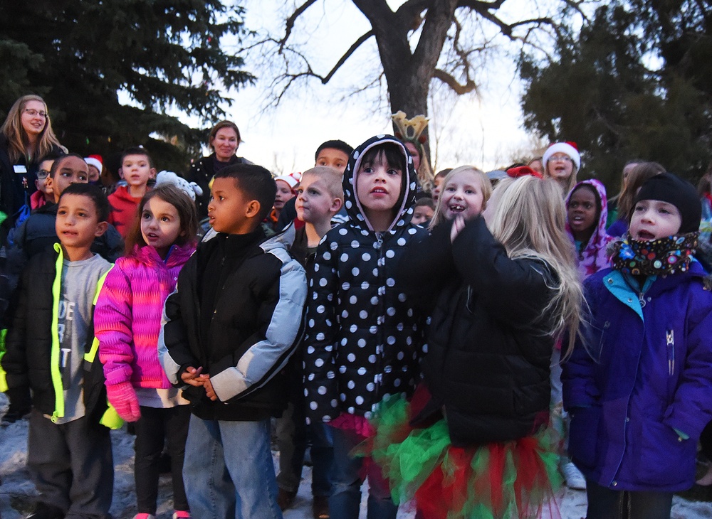 F.E. Warren tree lighting