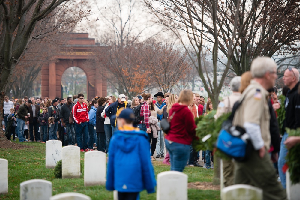 Wreaths Across America Day in Arlington National Cemetery