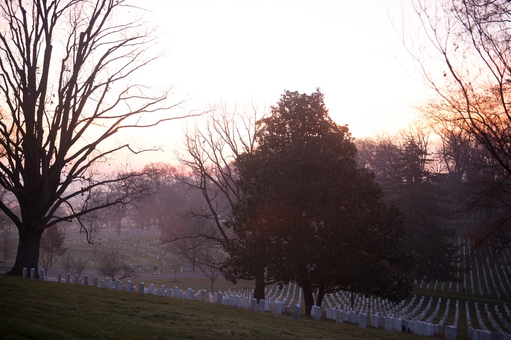 Sunrise in Arlington National Cemetery