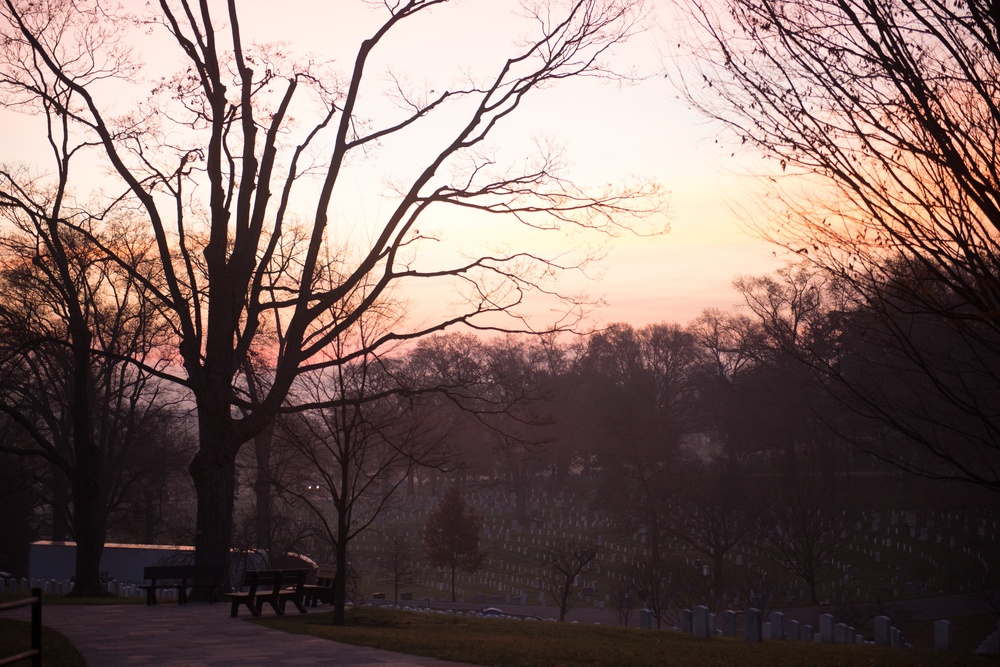 Sunrise in Arlington National Cemetery