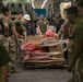 Marines and Sailors work together during replenishment-at-sea