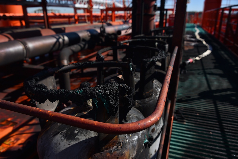 Fire aboard Navigator Europa