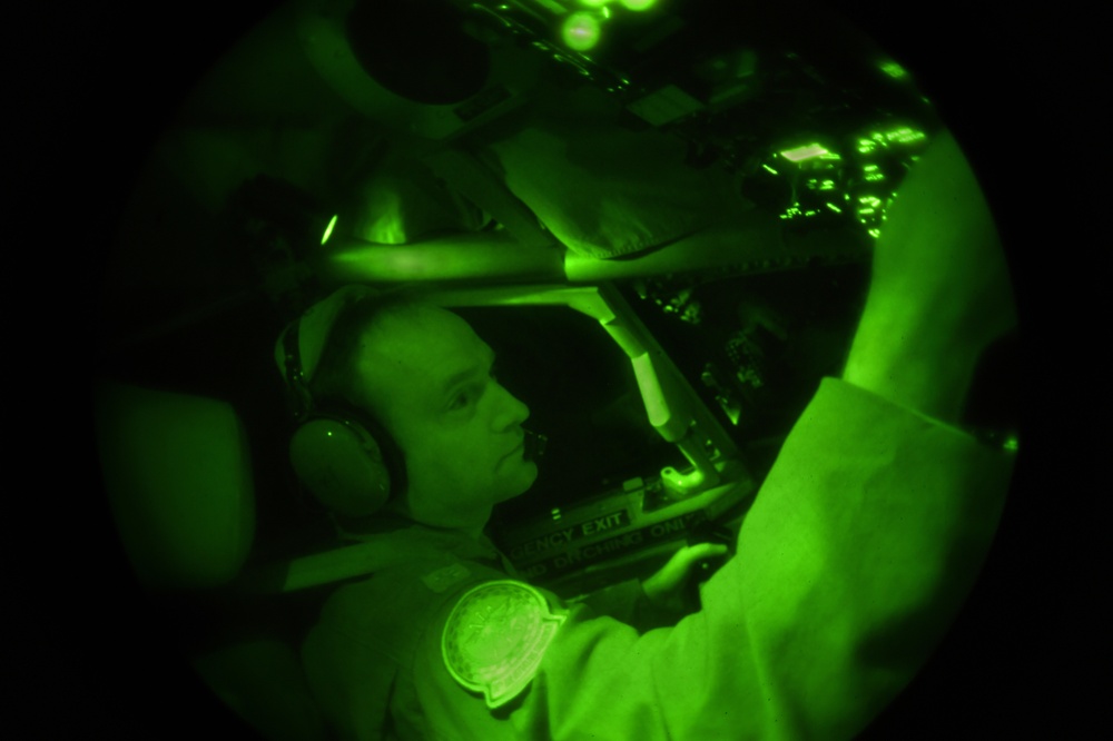 Cockpit from a night vision perspective