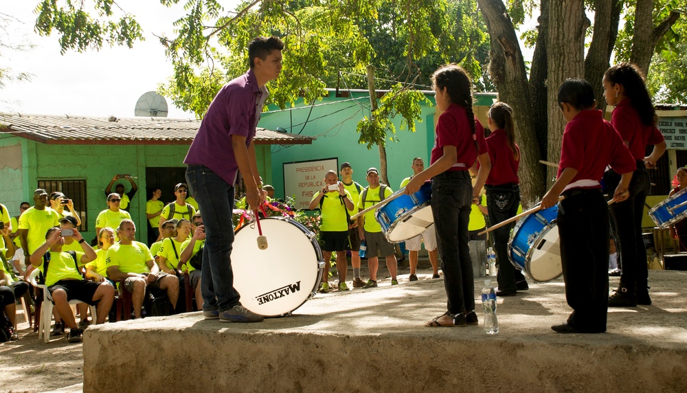 Soto Cano base members donate during Chapel Hike