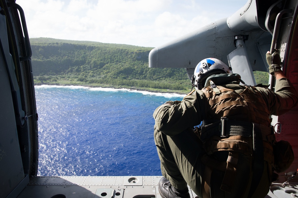 Helicopter Sea Combat Squadron (HSC) 25 conducts island familiarization flight