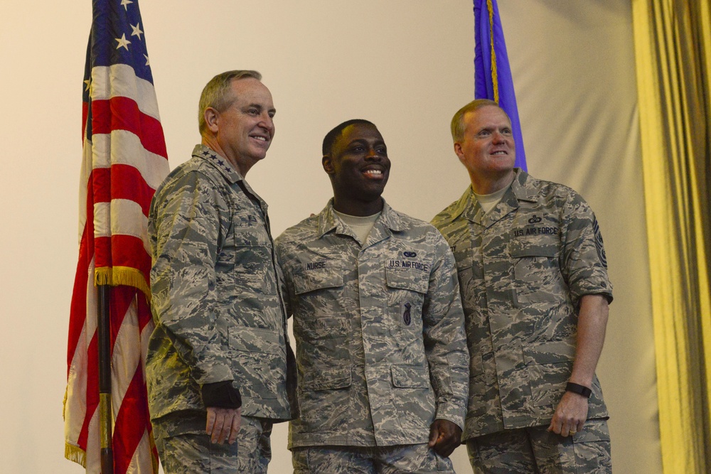 Morón Airmen welcome, engage with senior Air Force leaders