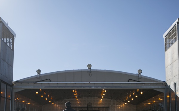 Hush house reduce noise in Iwakuni, Japan