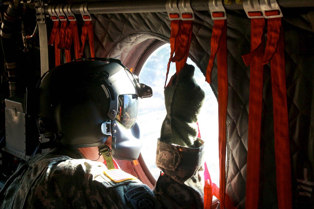 CH-47 Chinook airborne jump