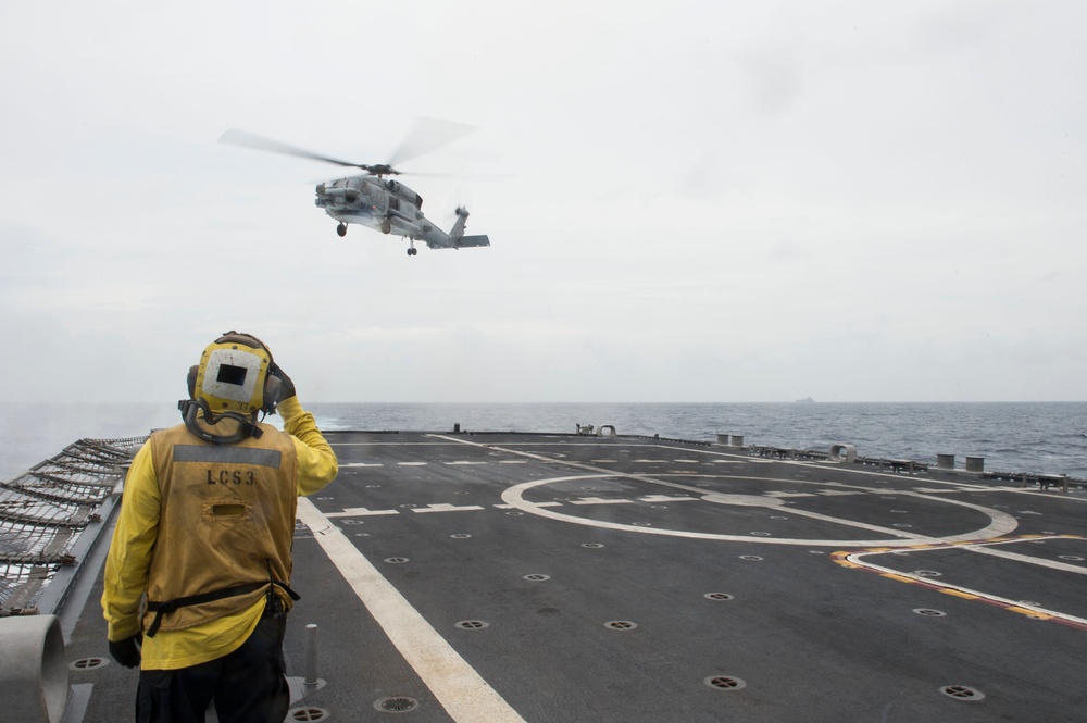 DVIDS - Images - USS Fort Worth (LCS 3) responds to man overboard in ...