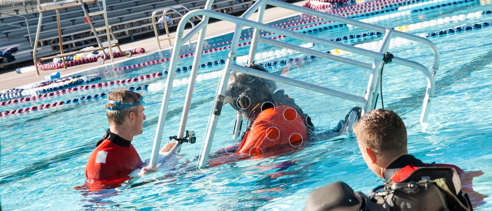 Coast Guard Air Station Los Angeles crew conducts emergency aircraft evacuation training