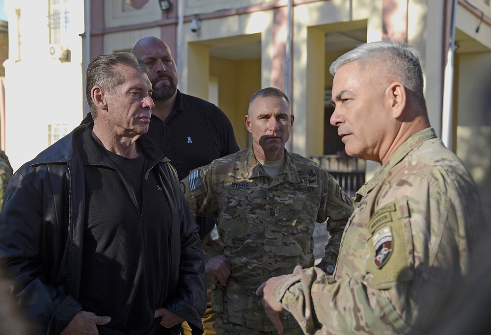 WWE visits Resolute Support Headquarters in Kabul, Afghanistan