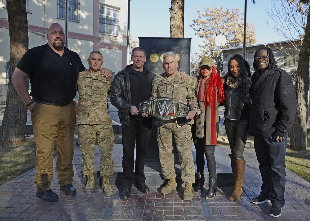 WWE visits Resolute Support Headquarters in Kabul, Afghanistan